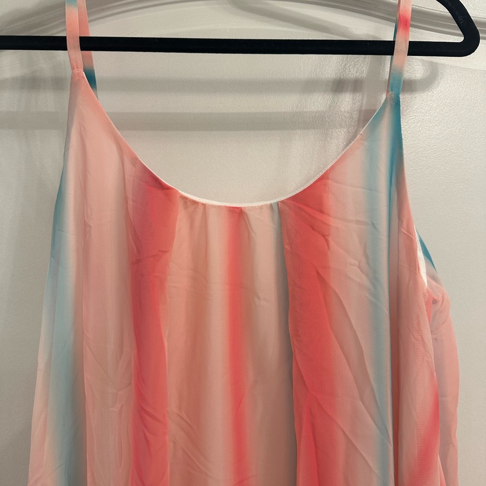 Pink Lily Oceans Of Love Coral Ombre Cami Maxi Dress - Picture 4 of 4